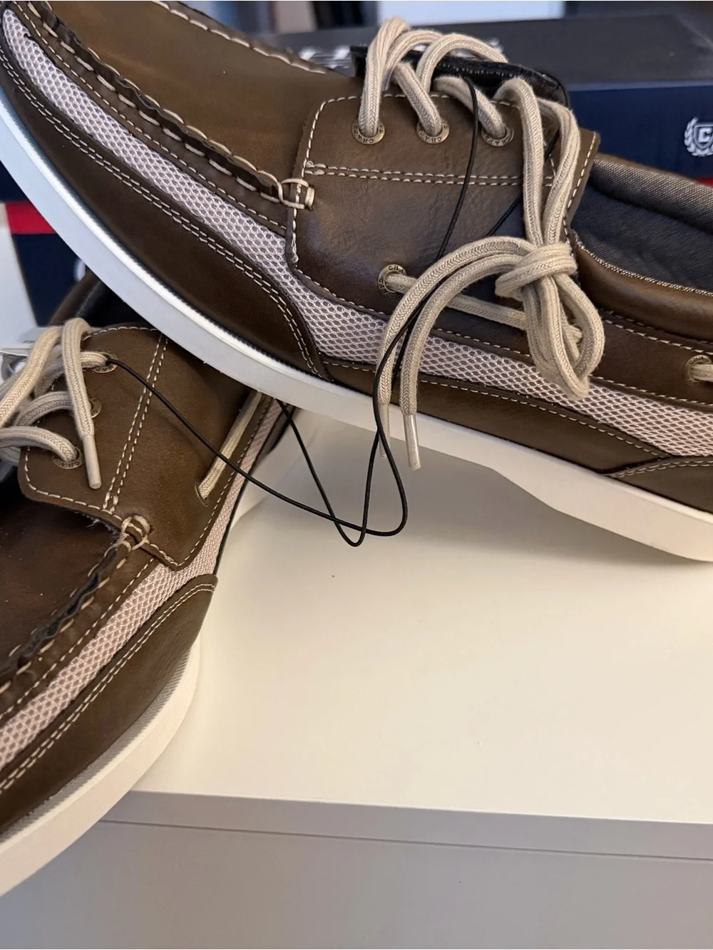Chaps Brown and Tan Men's Boat Shoes
